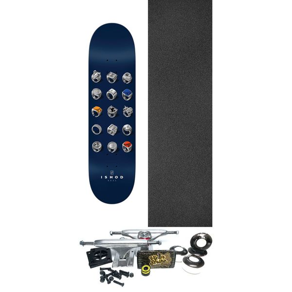 Real Skateboards Ishod Wair Jewler Navy Blue Skateboard Deck - 8.5" x 32.2" - Complete Skateboard Bundle